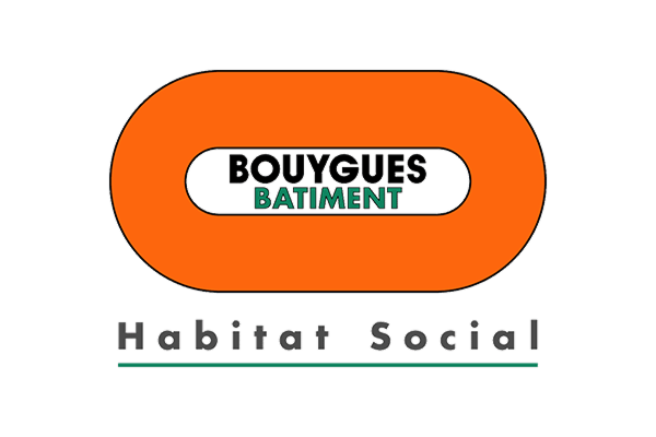 Logo Bouygues Bâtiment Habitat Social, partenaire de projets de construction et rénovation de logements collectifs